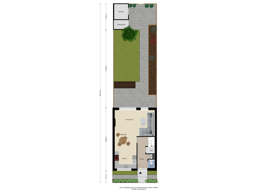 Bekijk plattegrond van Begane Grond - tuin van Christiaan Huijgensstraat 12