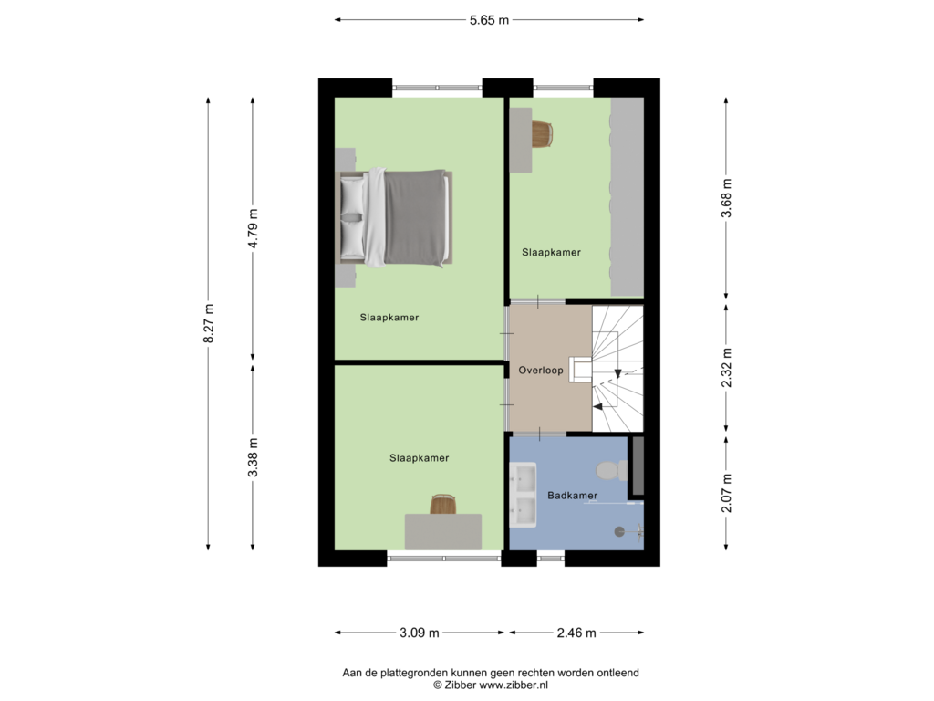 Bekijk plattegrond van Eerste Verdieping van Christiaan Huijgensstraat 12