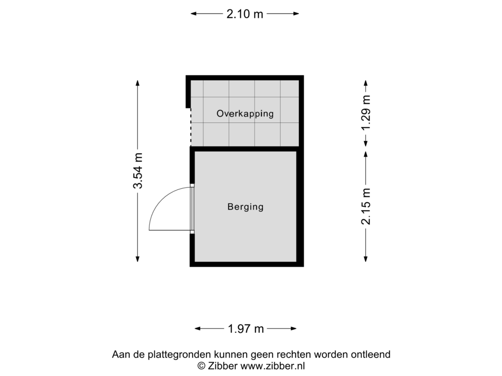 Bekijk plattegrond van Berging van Christiaan Huijgensstraat 12