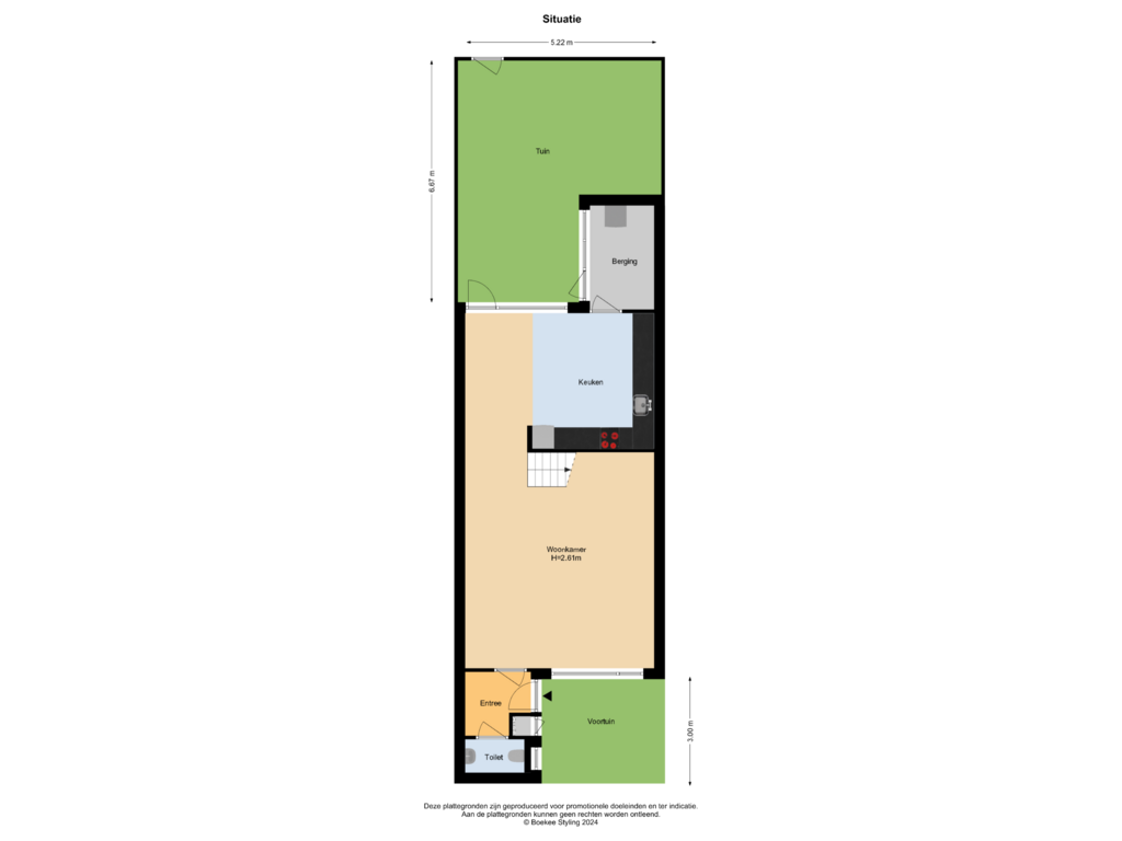 View floorplan of Situatie of Scharreveld 50