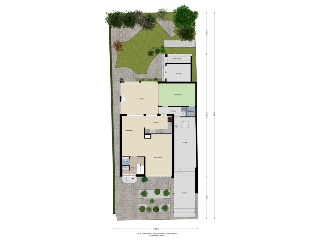 View floorplan of Begane Grond Tuin of P. Bergmanstraat 1