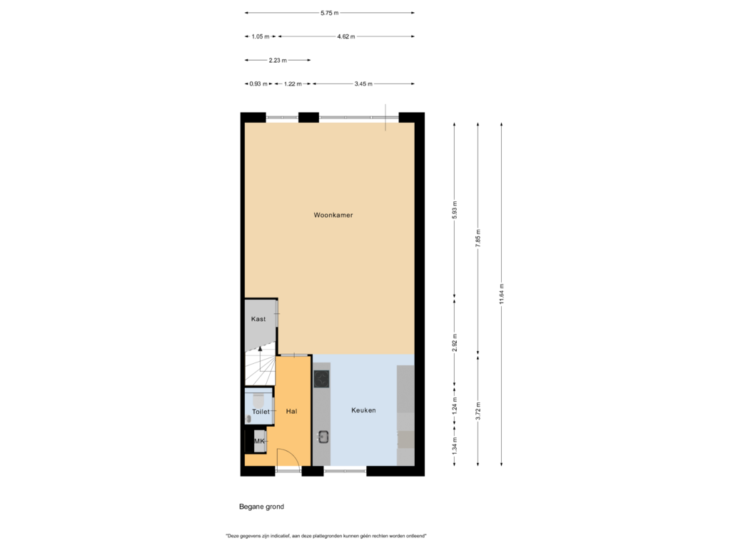 View floorplan of Begane grond of Waterbies 79