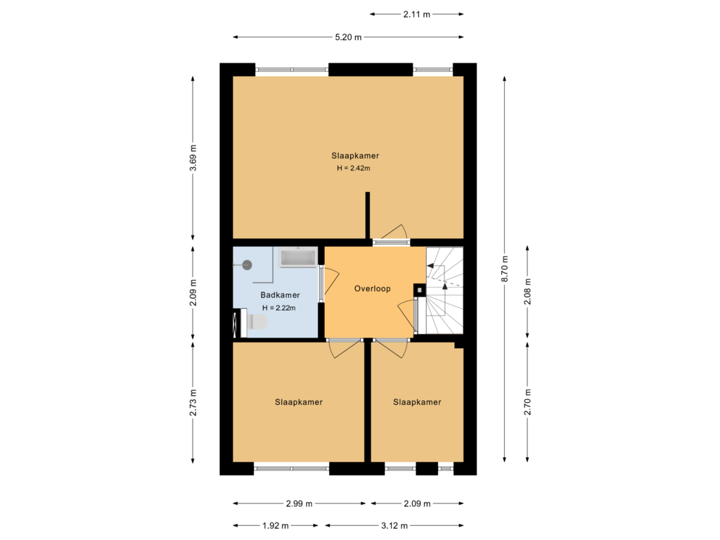 Bekijk plattegrond van Eerste verdieping van Laurence Olivierstraat 47