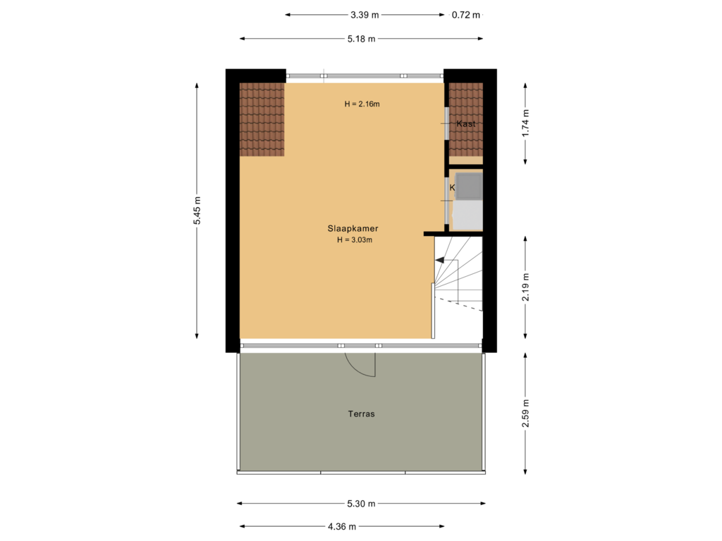 Bekijk plattegrond van Tweede verdieping van Laurence Olivierstraat 47