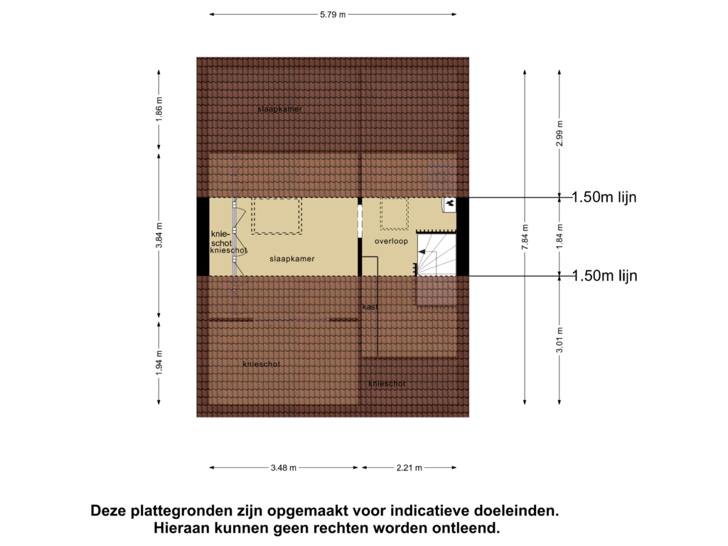 View floorplan of Tweede Verdieping of Hombeekstraat 7