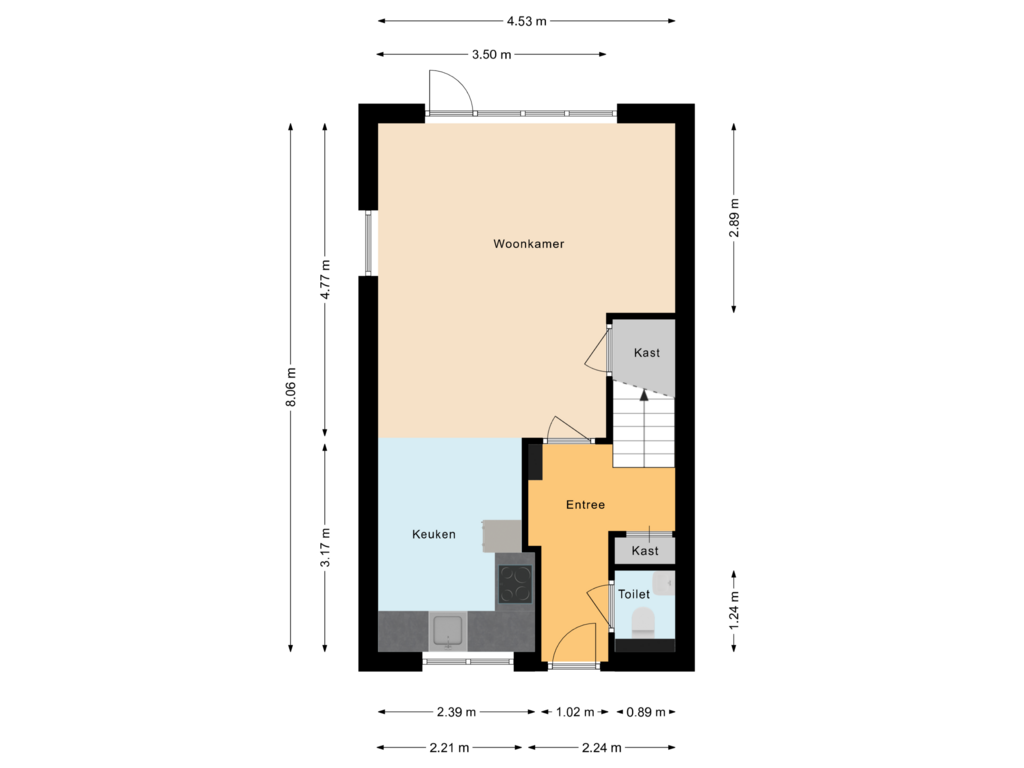 Bekijk plattegrond van Begane Grond van Hesselterbrink 396