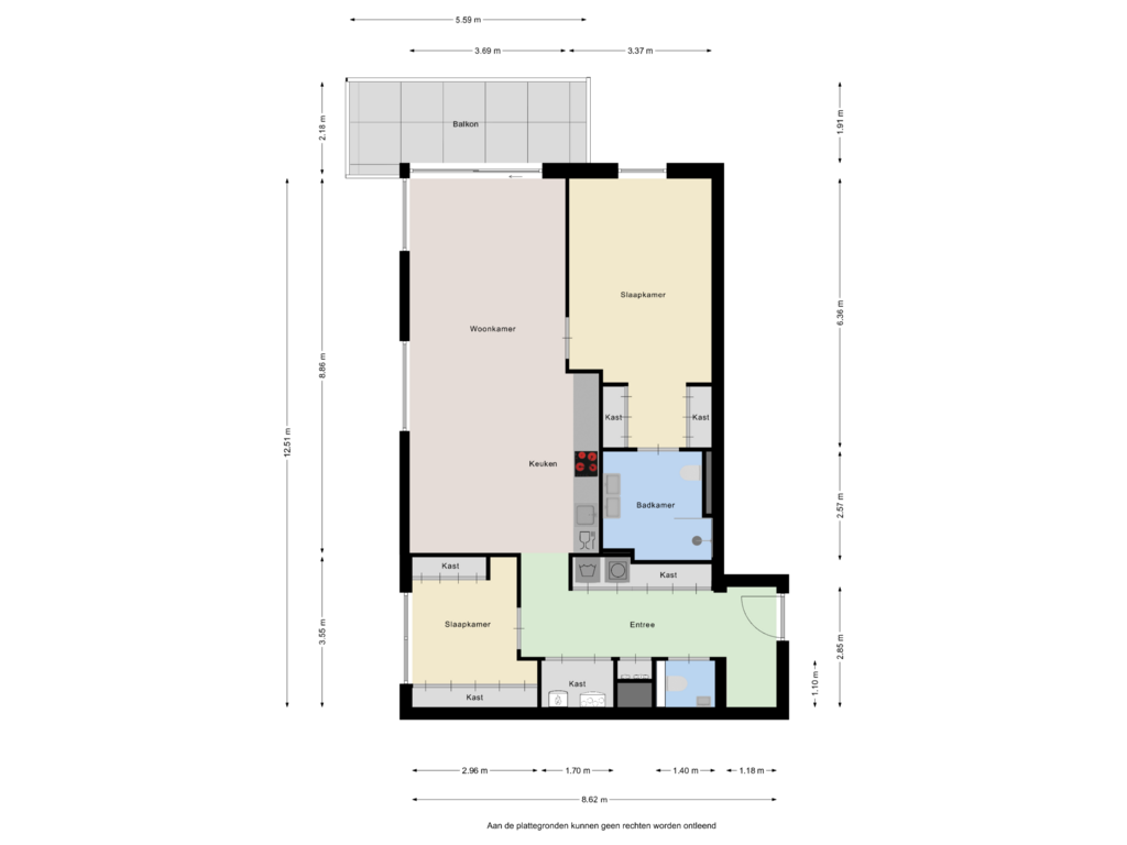 View floorplan of Appartement of Paterslaan 40