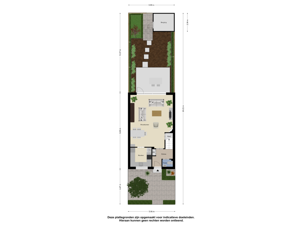 Bekijk plattegrond van Begane Grond Tuin van Johannes Chr. Bendorpstraat 20