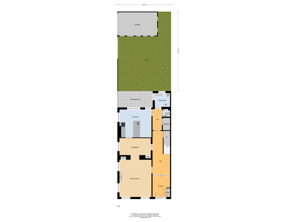 View floorplan of Tuin of Frans Halsplein 10