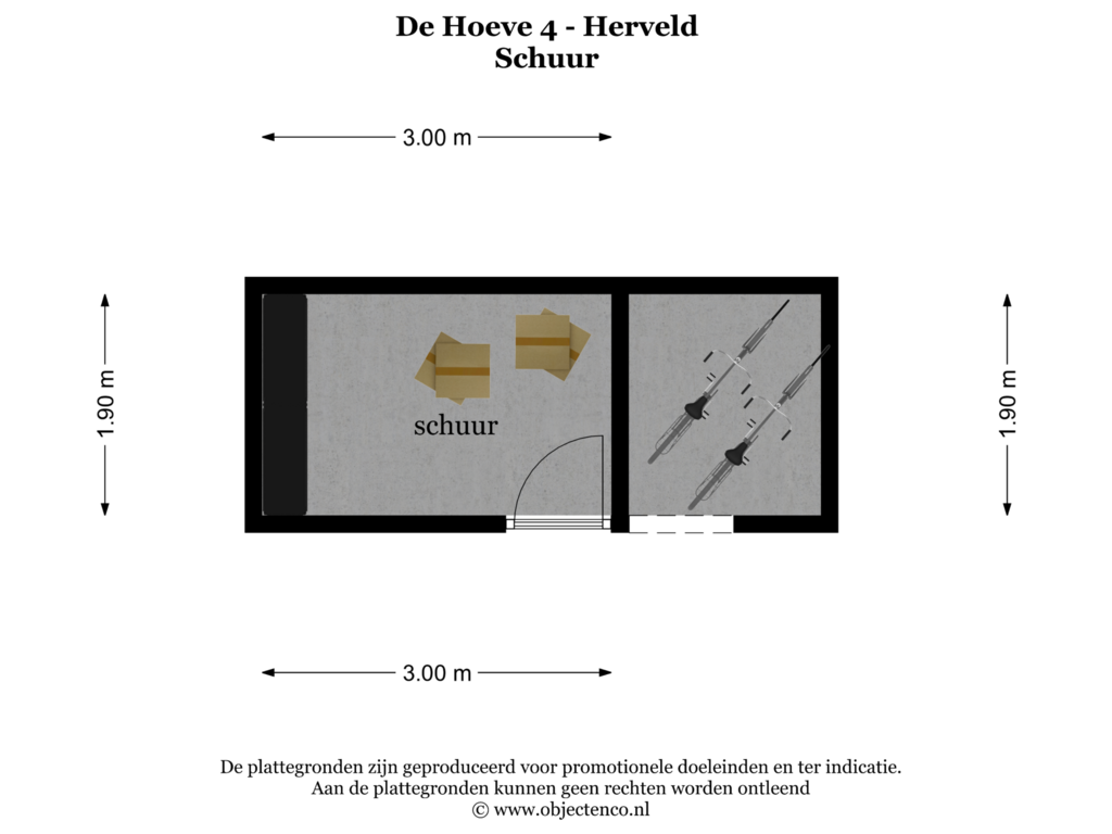 View floorplan of SCHUUR of De Hoeve 4