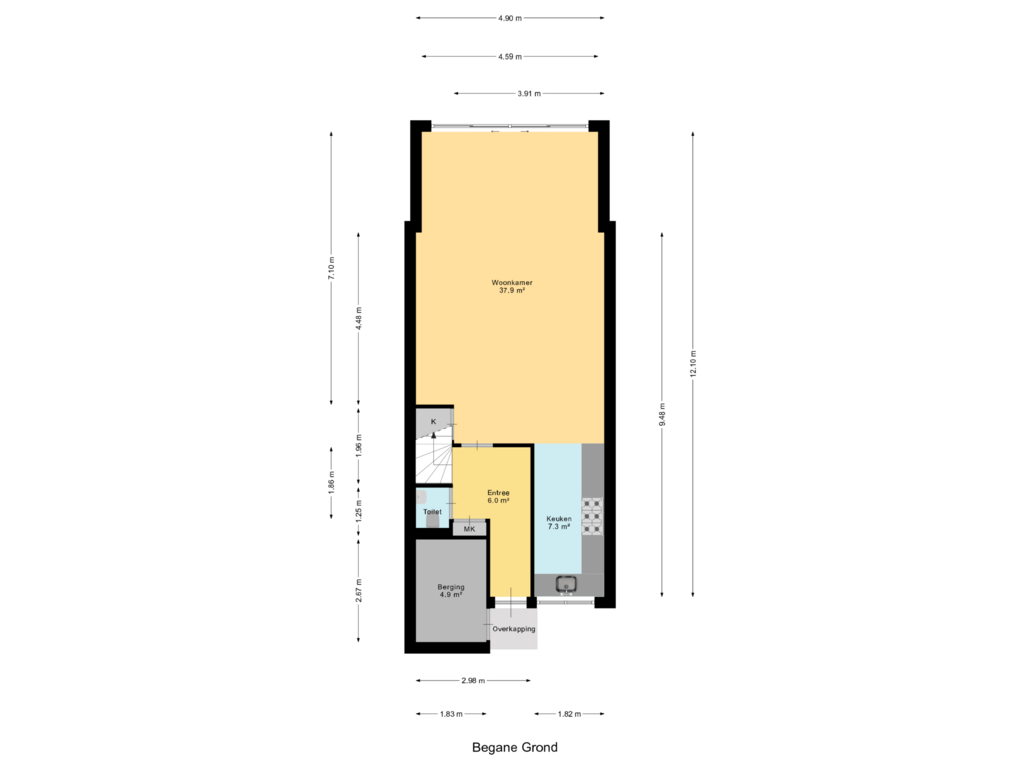 Bekijk plattegrond van Begane Grond van Vuurvlindertje erf 7