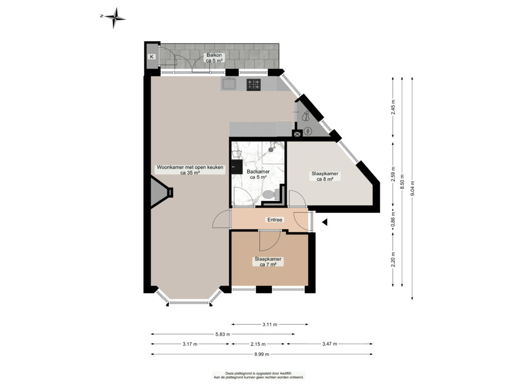 Bekijk plattegrond van Eerste verdieping van Mozartstraat 42-A