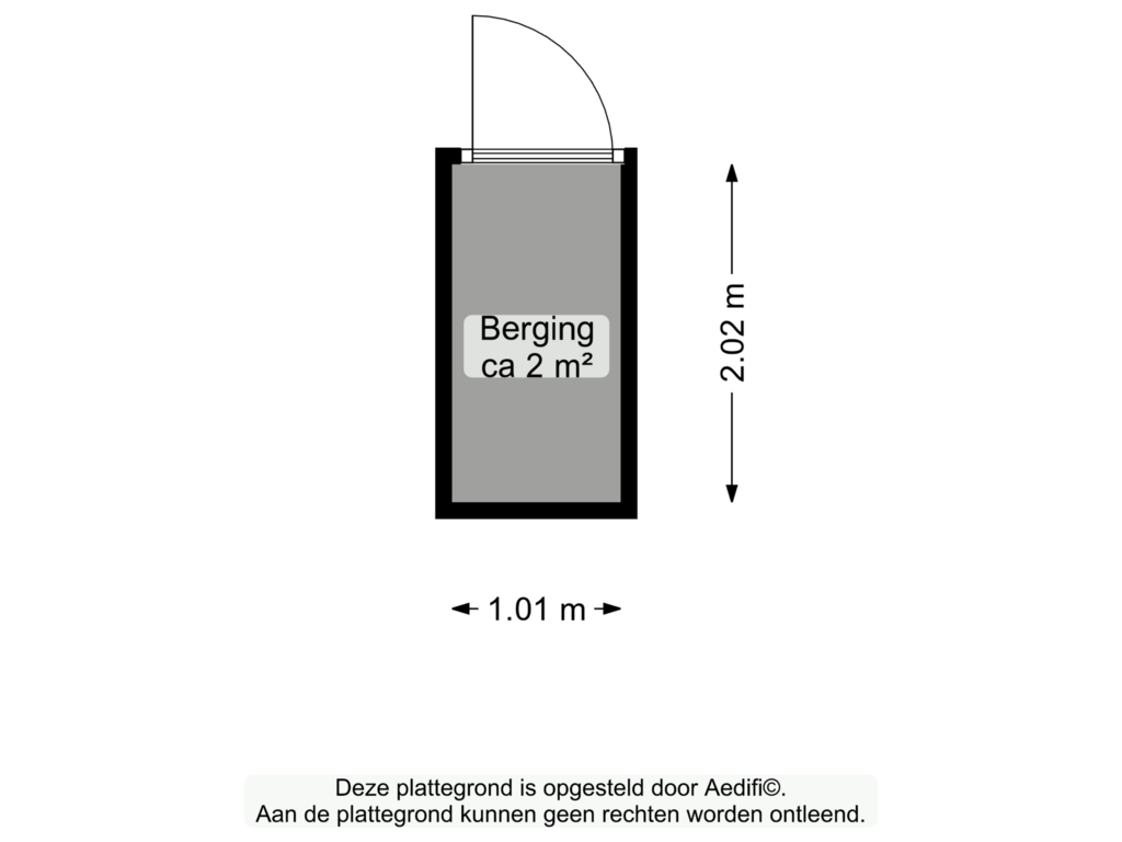 Bekijk plattegrond van Berging van Mozartstraat 42-A