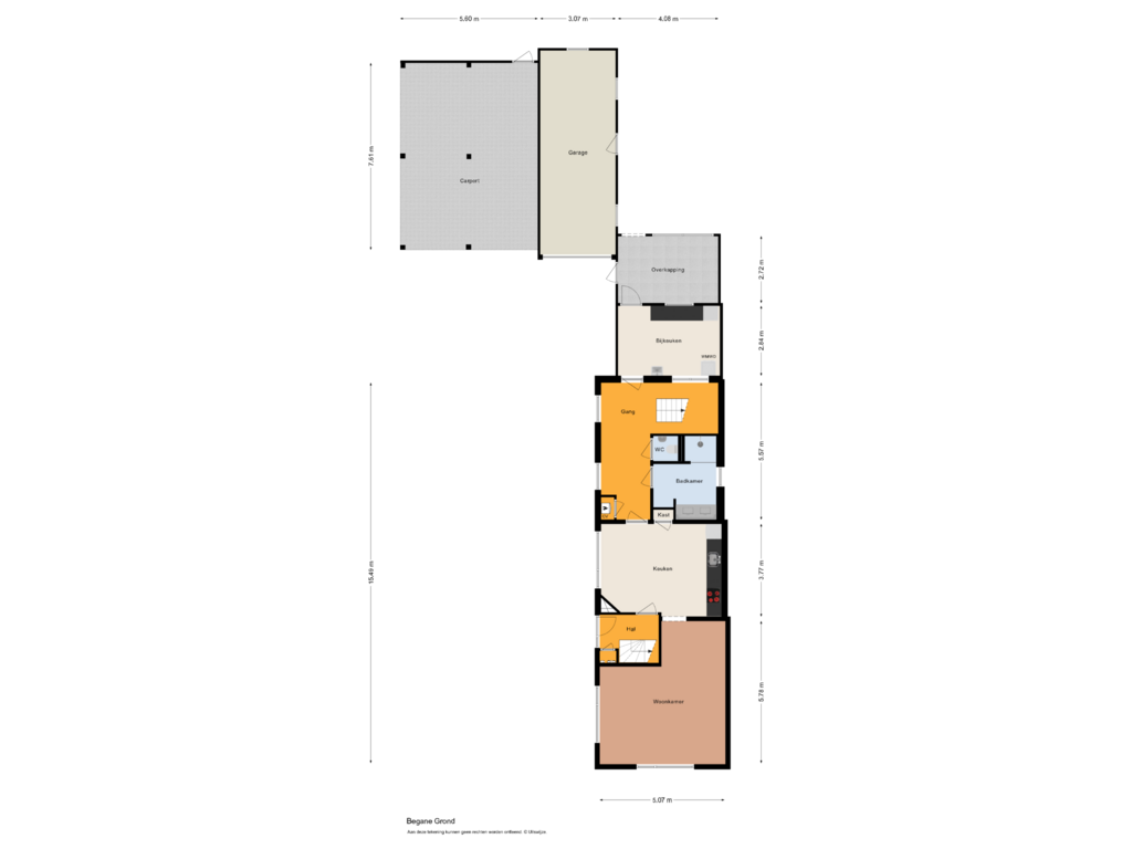 View floorplan of Begane Grond of H.J. Kniggekade 35