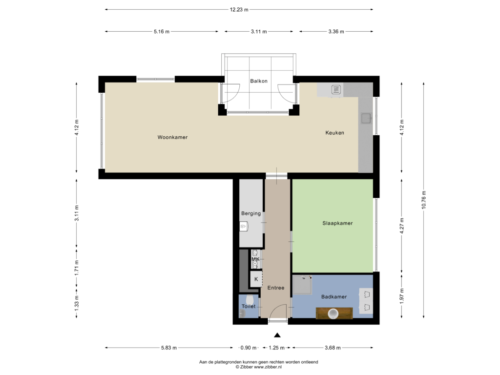 Bekijk plattegrond van Appartement van Draaistok 24