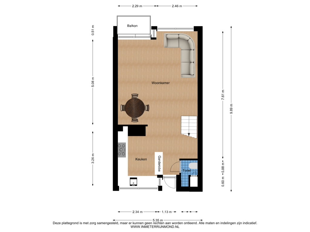 Bekijk plattegrond van eerste woonlaag van Ir Lelystraat 6