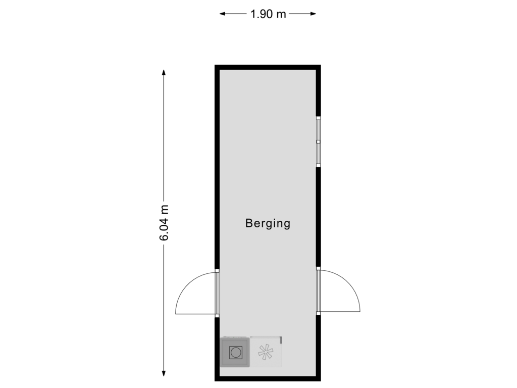 View floorplan of Berging of Vuurdoornhof 3