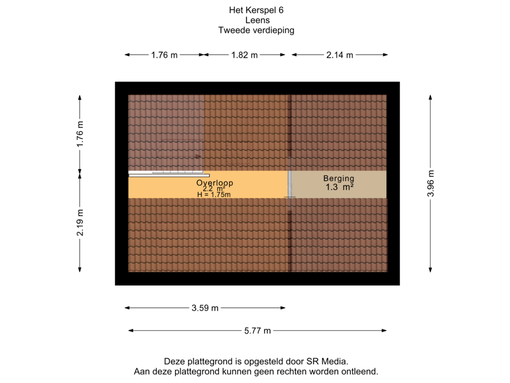 Bekijk plattegrond van Tweede verdieping van Het Kerspel 6