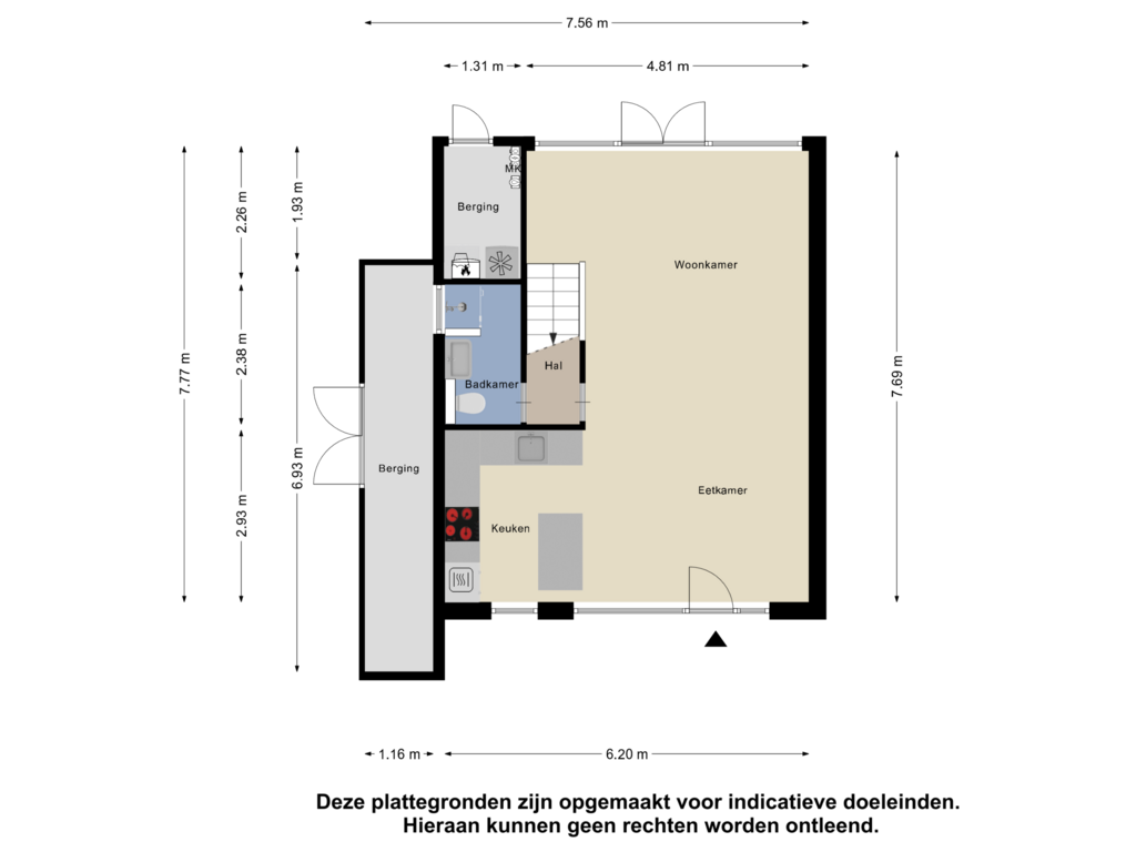 View floorplan of Begane Grond of Bijsselseweg 11-161