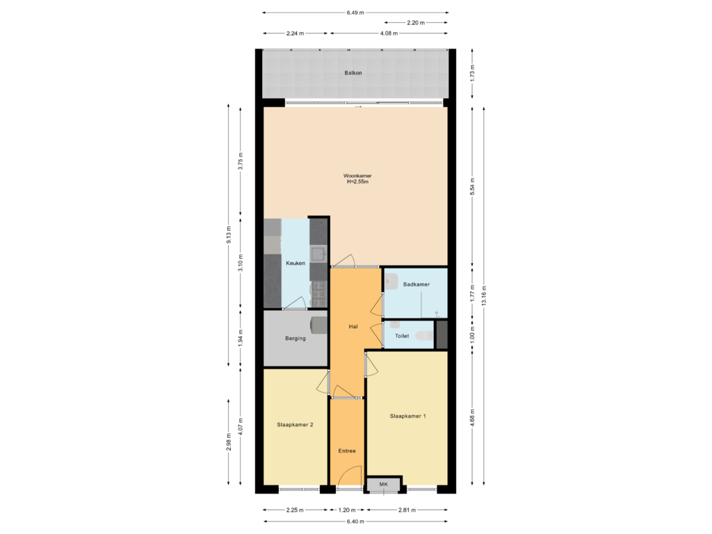 Bekijk plattegrond van Appartement van Molenzicht 16