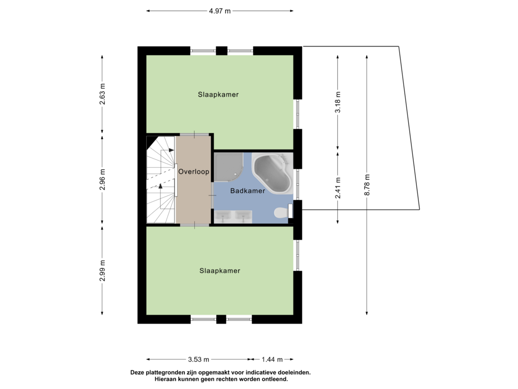 Bekijk plattegrond van Eerste verdieping van Klavierstraat 44