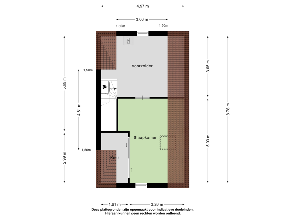 Bekijk plattegrond van Tweede verdieping van Klavierstraat 44