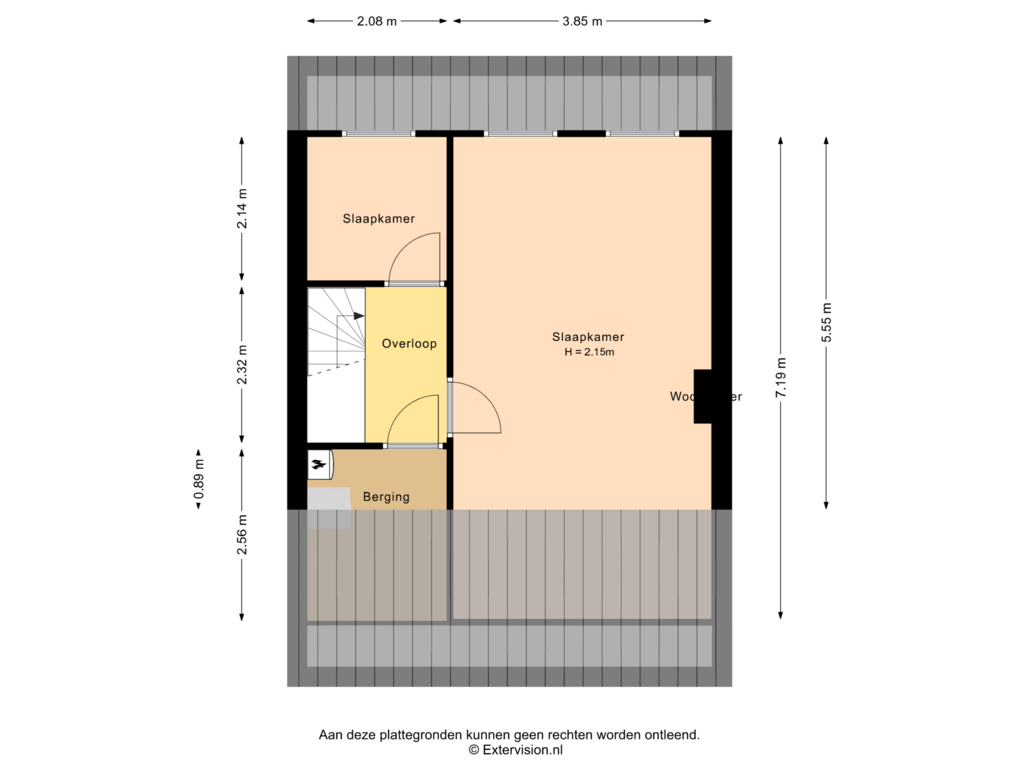 Bekijk plattegrond van 2e verdieping van Kruisbeklaan 50