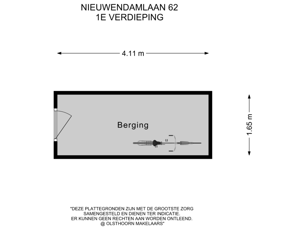 Bekijk plattegrond van Berging van Nieuwendamlaan 62