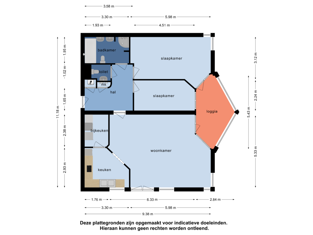 View floorplan of Appartement of Koningshaven 100