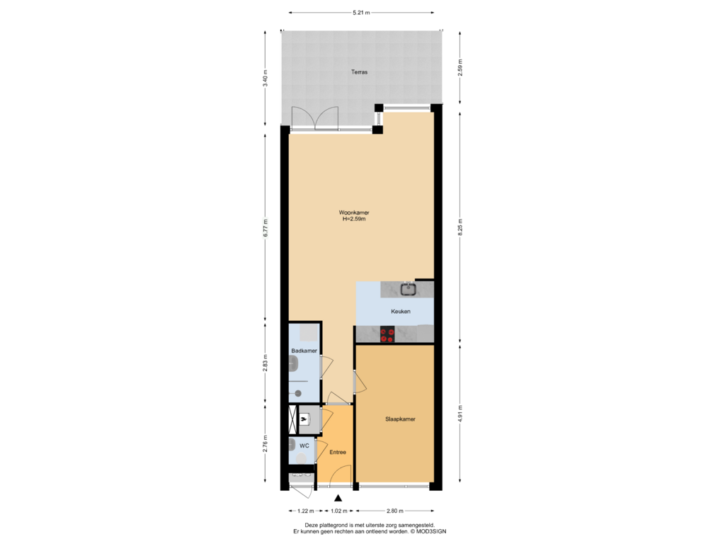 Bekijk plattegrond van Appartement van Venneperhof 51