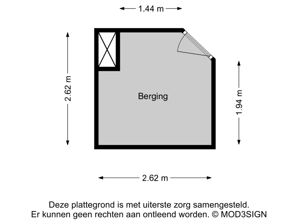 Bekijk plattegrond van Berging van Venneperhof 51