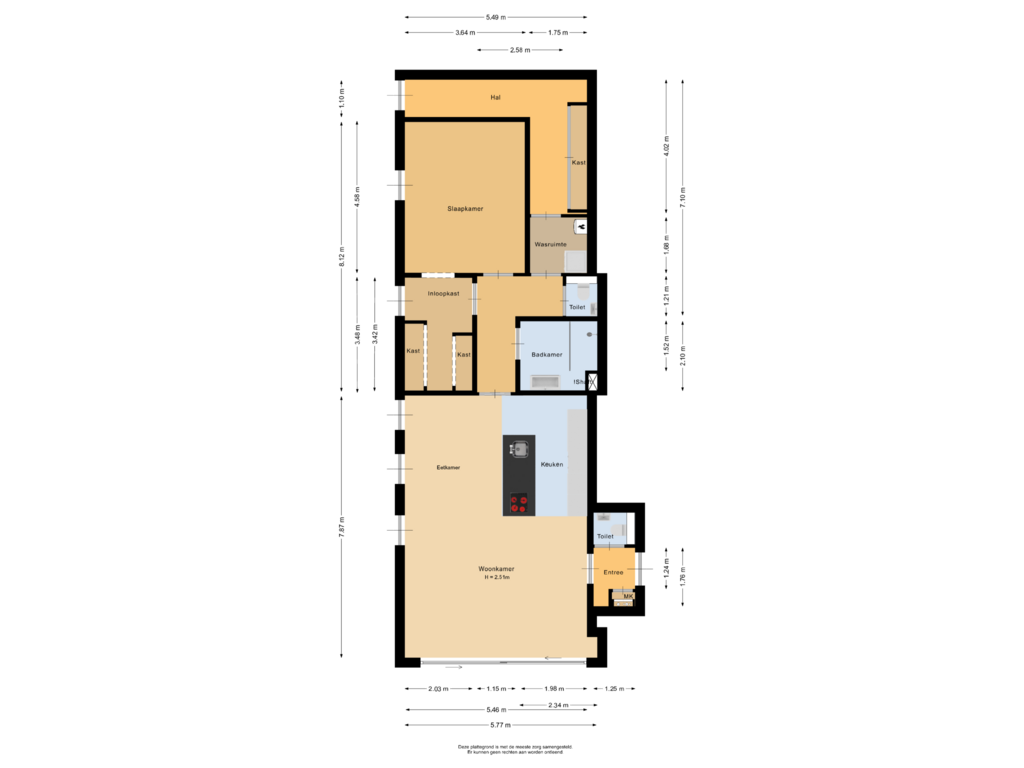 Bekijk plattegrond van Begane grond van Floris V-laan 9-A