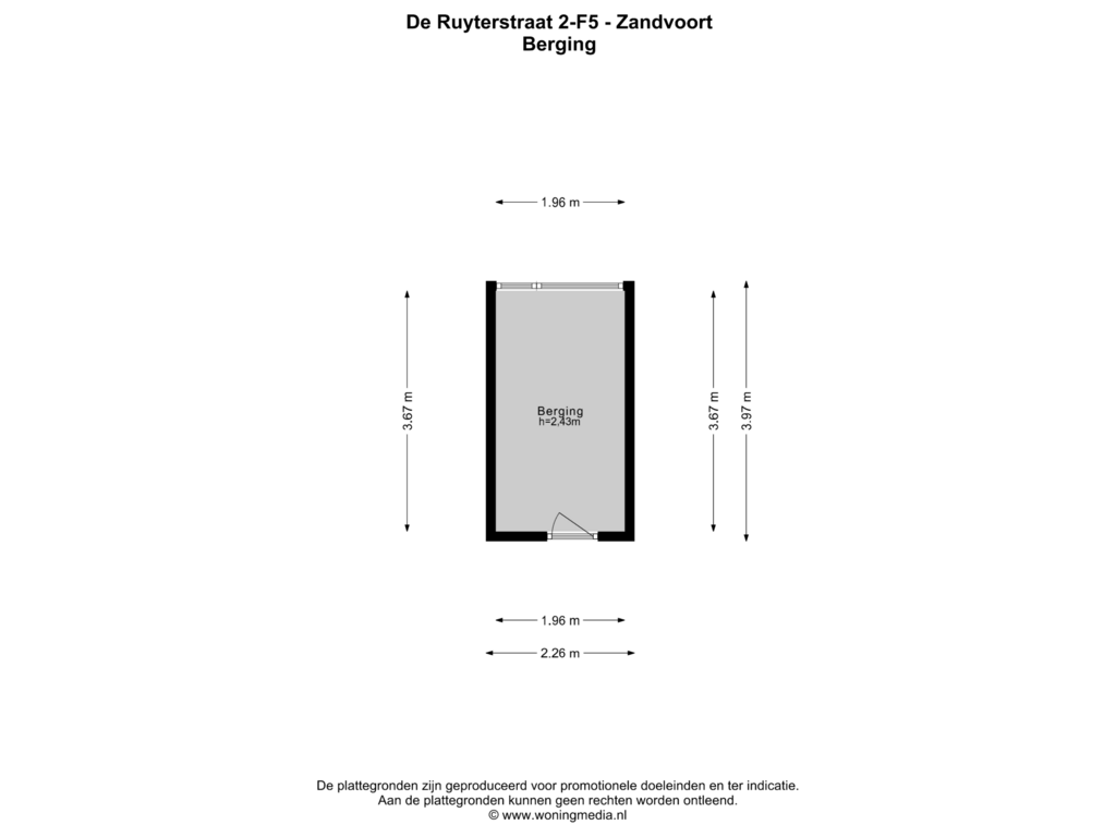 Bekijk plattegrond van Berging van de Ruyterstraat 2-F5