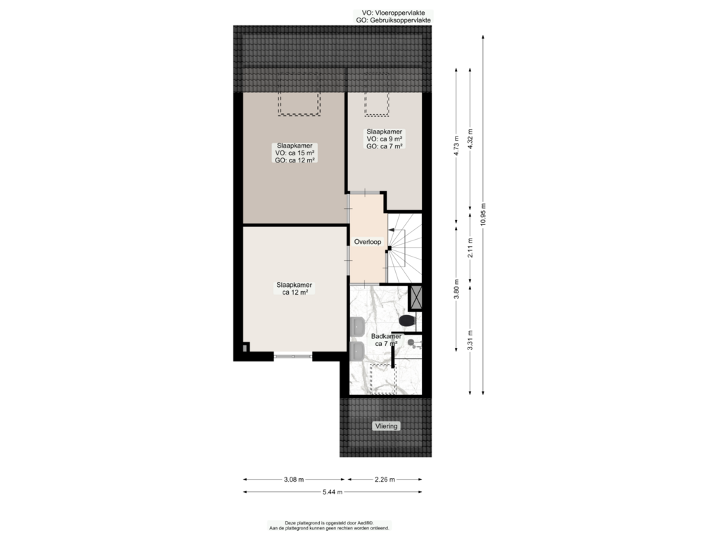 View floorplan of Eerste verdieping of Tegenhouder 19