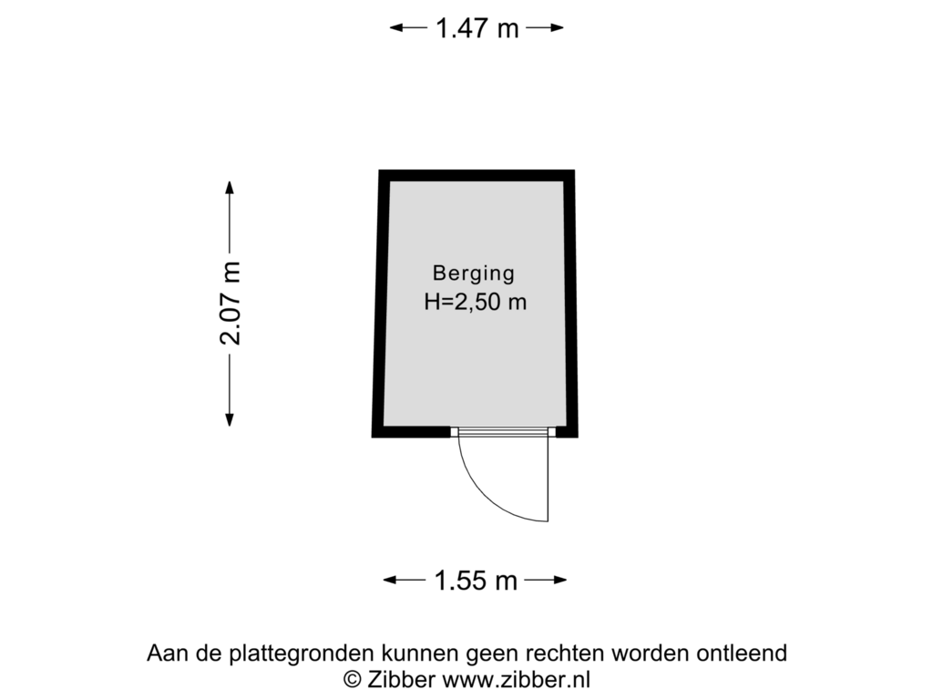 Bekijk plattegrond van Berging van Mijnsherenlaan 207-C