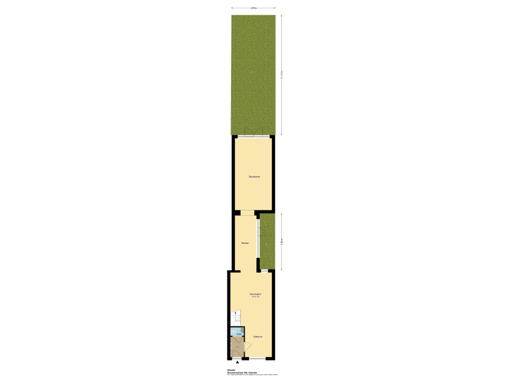 Bekijk plattegrond van Situatie van Brouwersstraat 104