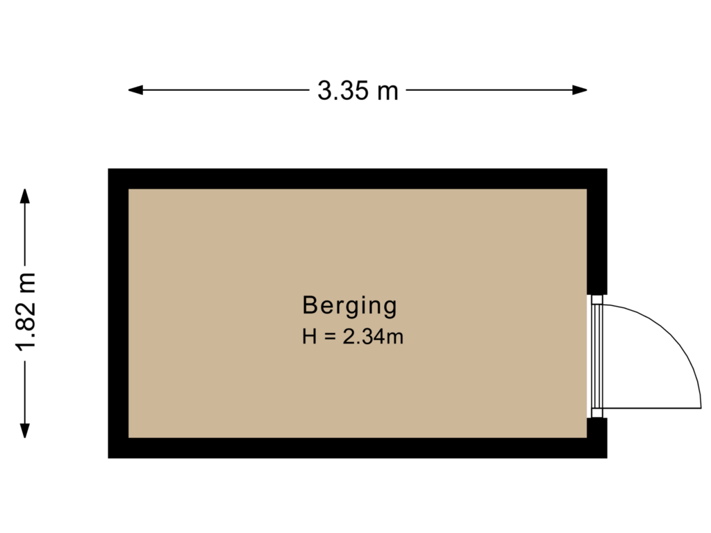 View floorplan of Berging of Maartstraat 78