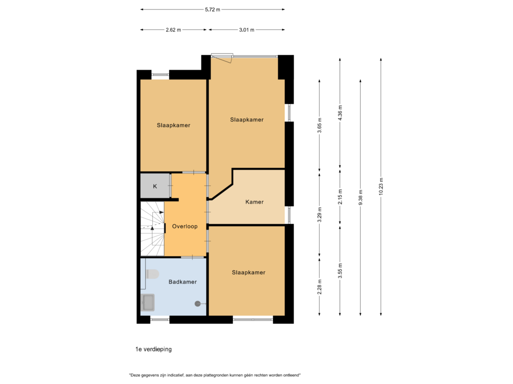 Bekijk plattegrond van 1e verdieping van Lessestraat 178