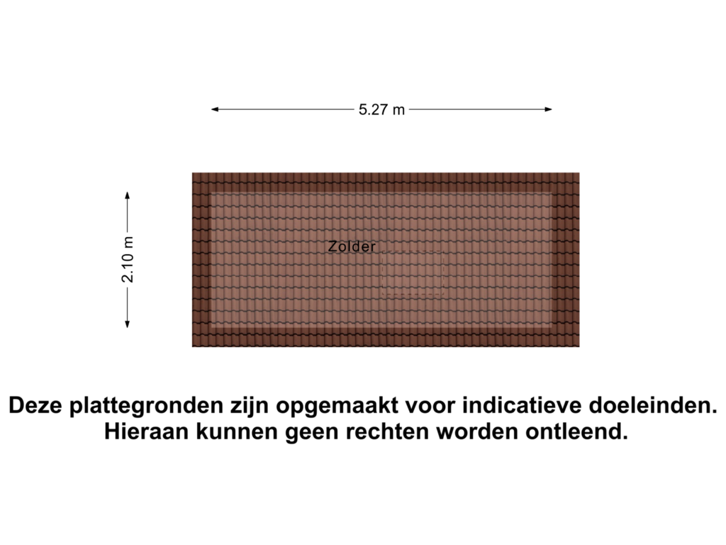 View floorplan of Zolder of Tuindorp 11