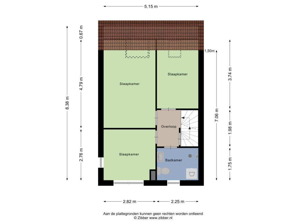 Bekijk plattegrond van Eerste Verdieping van Frescobaldistraat 150