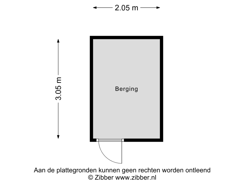 Bekijk plattegrond van Berging van Frescobaldistraat 150