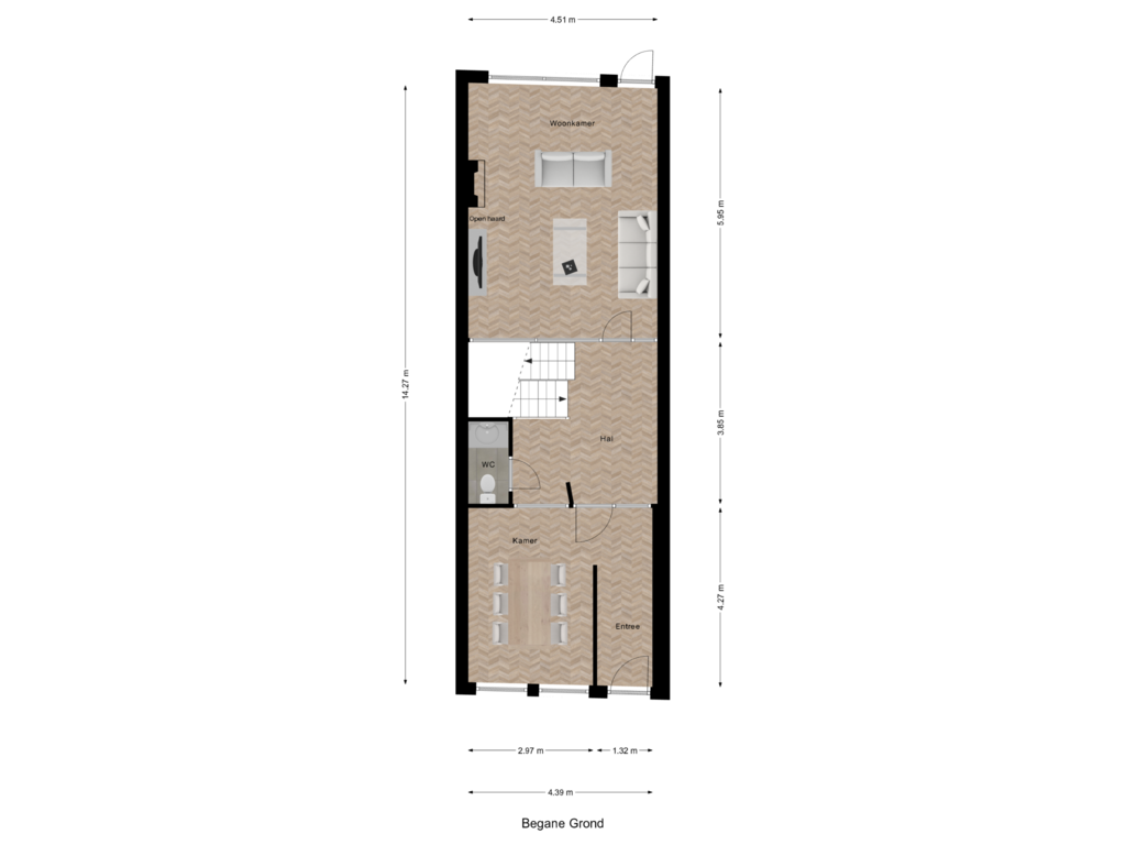 Bekijk plattegrond van Begane Grond van Londensekaai 33