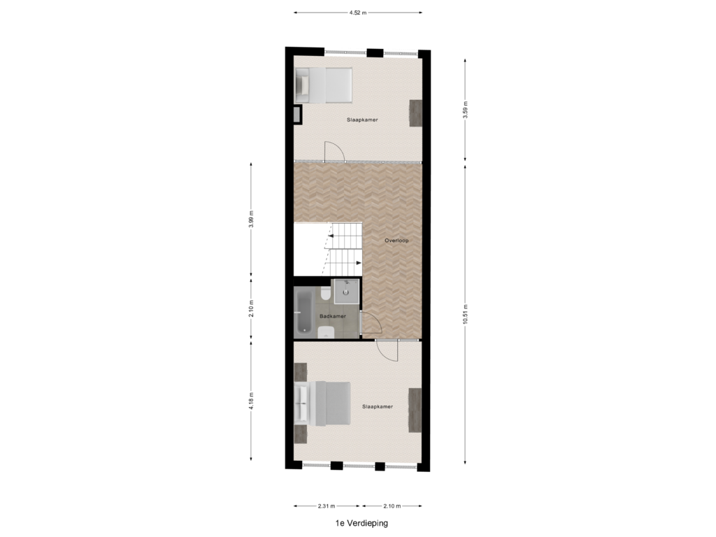 Bekijk plattegrond van 1e Verdieping van Londensekaai 33