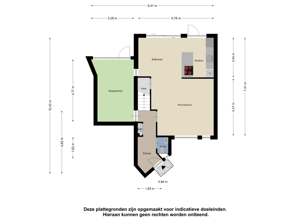 View floorplan of Begane Grond of Berg 24