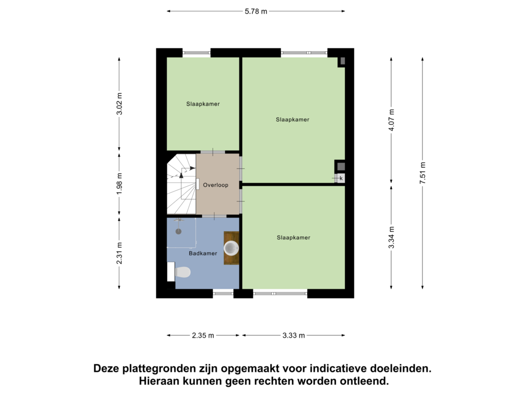 View floorplan of Eerste Verdieping of Berg 24