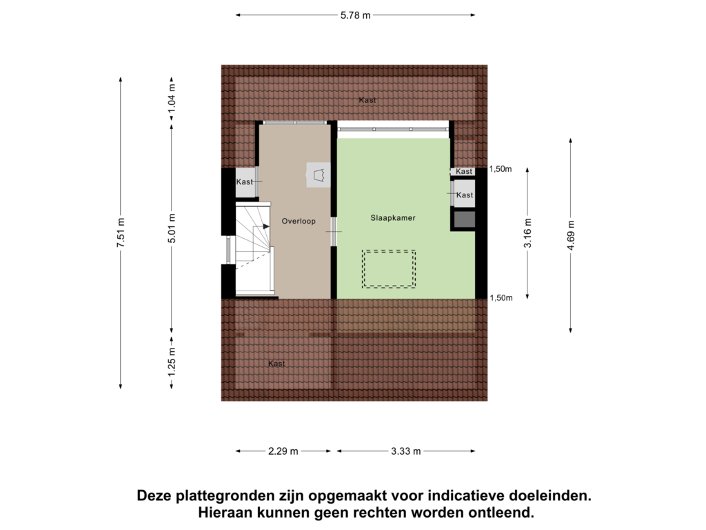 View floorplan of Tweede Verdieping of Berg 24