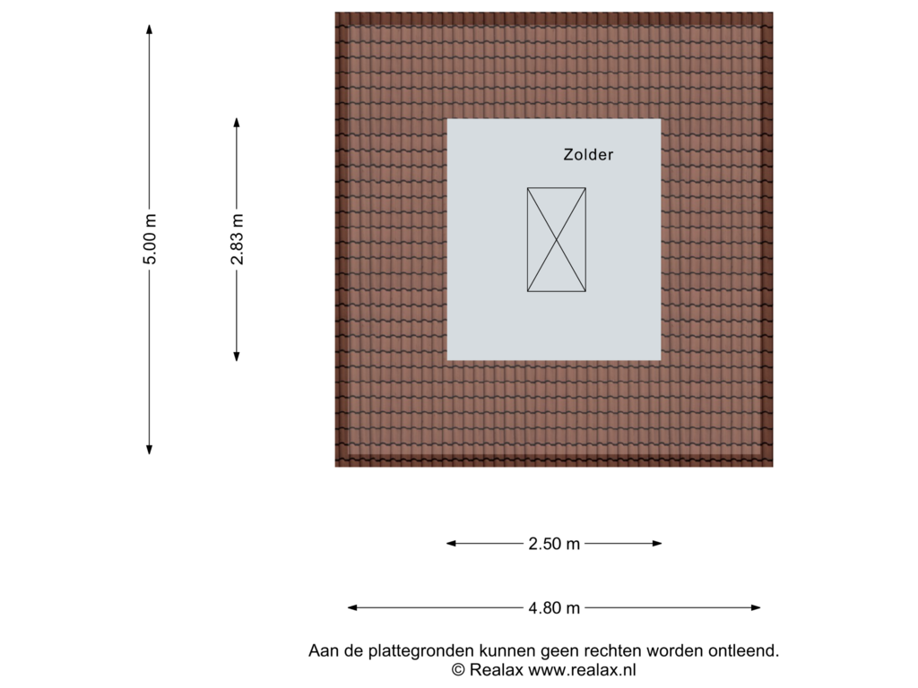 View floorplan of Zolder of Hoogmeer 2305