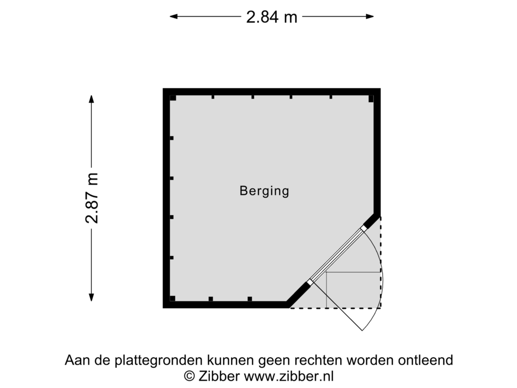 View floorplan of Berging of Pastoor Vranckenlaan 65-A