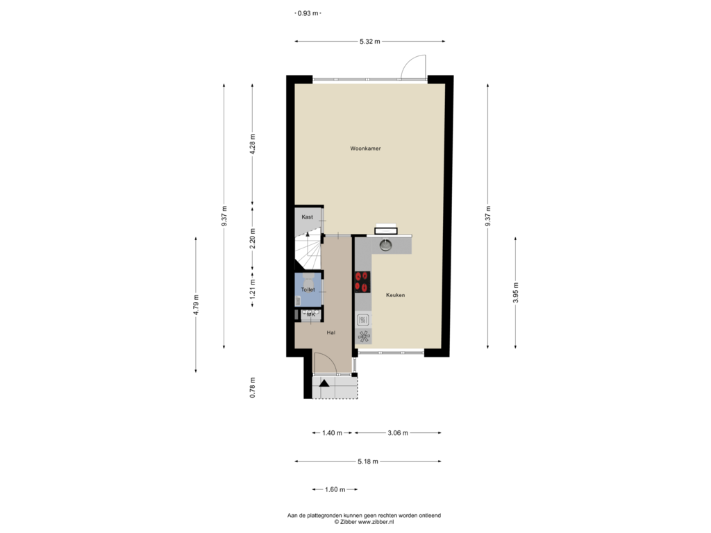 Bekijk plattegrond van Begane Grond van Bingerdenallee 160