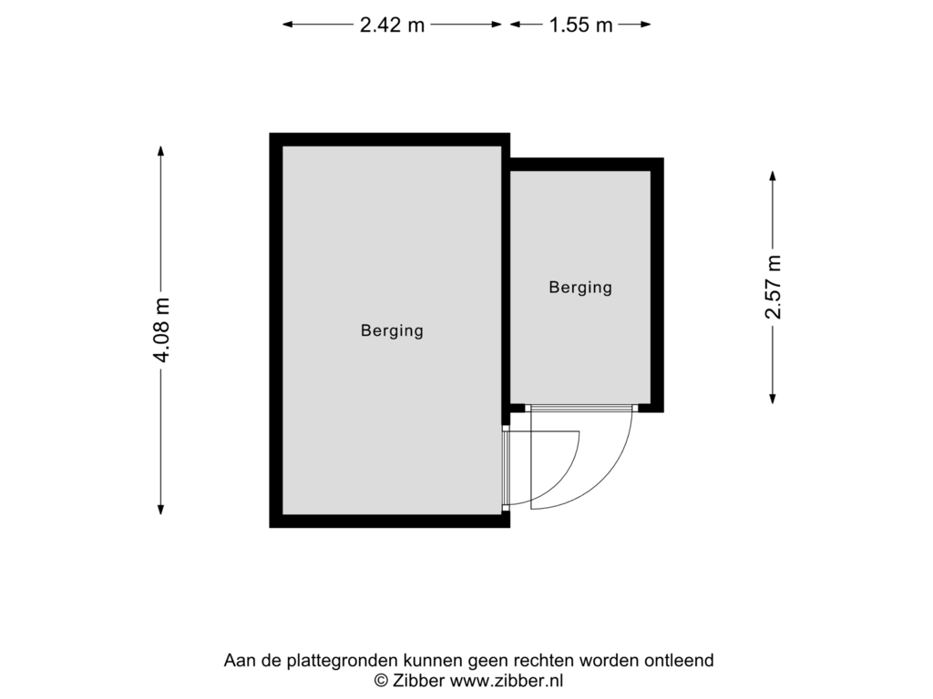 Bekijk plattegrond van Berging van Bingerdenallee 160